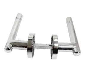 Door Handles T Bar Cossima Straight Lever on Rose Latch - Chrome 125mm