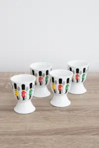 KitchenCraft 4-Piece Novelty Ceramic Egg Cup Set