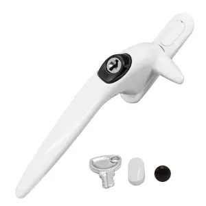 Yale Sparta Cockspur Window Handle - White, Left, 9mm