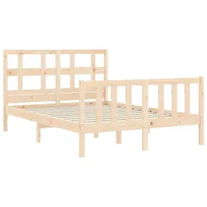 Berkfield Bed Frame with Headboard 120x200 cm Solid Wood