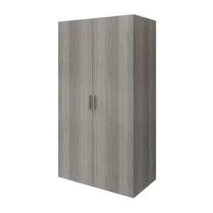 GoodHome Atomia Freestanding Matt grey oak effect Particle board Wardrobe (H)1875mm (W)1000mm (D)600mm