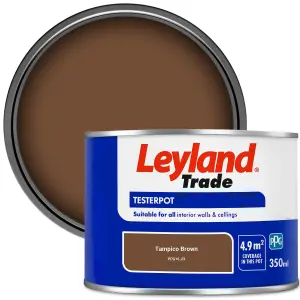 Leyland Trade Vinyl Matt Walls & Ceilings Emulsion Paint Tampico Brown (PPG16-23) 350ml Tester