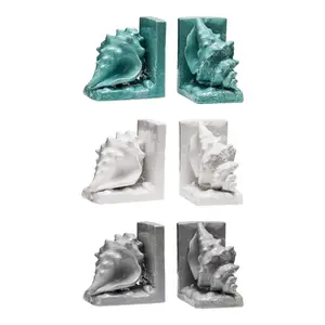 Interiors by Premier Set of 2 Conch Grey Dolomite Bookends