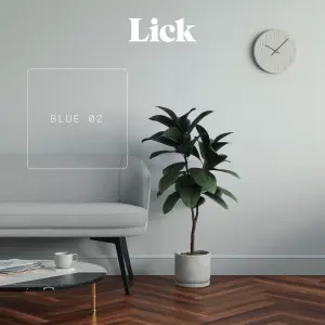 Lick Blue 02 Matt Emulsion paint, 2.5L