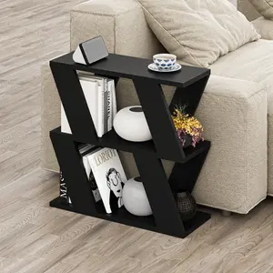 Adriana Side Table Modern Compact Design for Living Room & Bedroom Black