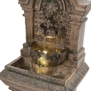 Solar Powered Water Fountain Garden Decor with Warm Light