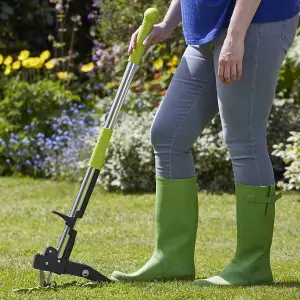 Long Handled Robust Stainless Steel Weed Puller Claw Grabber.