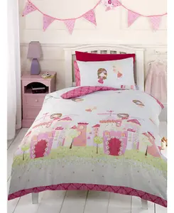 Fairy Castle Single Duvet Cover and Pillowcase Set