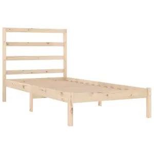 Berkfield Bed Frame Solid Wood Pine 90x200 cm Single