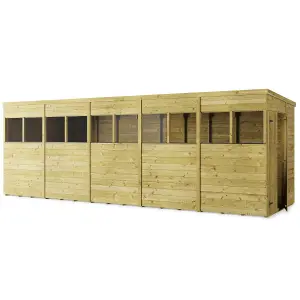 Store More Tongue and Groove Pent Shed - 20x6 Windowed