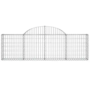 Berkfield Arched Gabion Basket 200x30x60/80 cm Galvanised Iron