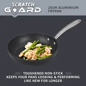 Prestige Scratch Guard Black Round Aluminium Induction Suitable Non-Stick Frying Pan 25cm