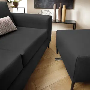 Capri Reversible Corner Sofa in Black