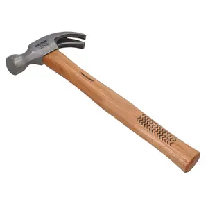 16oz 450g Claw Hammer Nail Remover Removal Installer With Hickory Handle