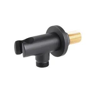 Matt Black Round Concealed Thermostatic Shower Valve Rainfall Set