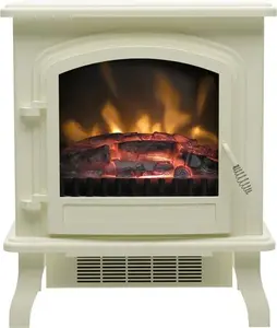 Colman Freestanding Electric Stove Flare Finish: Cream