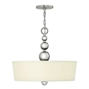 Elstead Zelda 3 Light Ceiling Pendant Polished Nickel, E27