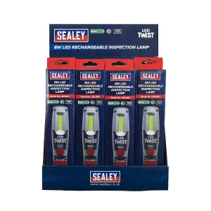 Sealey Rechargeable Inspection Light 8W LED - Display Box of 12 LED1001DB