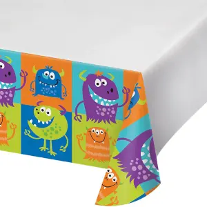 Creative Party Fun Plastic Monster Party Table Cover Multicoloured (One Size)