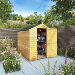 Waltons Garden Shed 7ft x 5ft Single Door Overlap Apex Windowless Wooden Outdoor Storage Building