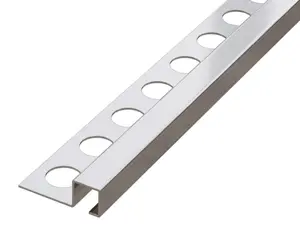 ILCOM decorative profile Q 10mm x 2440mm x 0.6mm Silver Brushed Stainless Steel