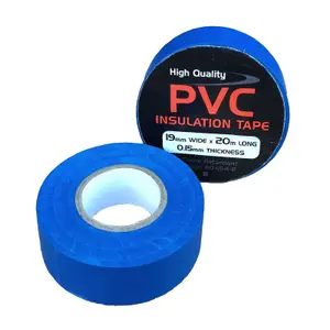 5 x Blue Electrical PVC Insulation Tape 19mm x 20 Metres, Flame Retardant