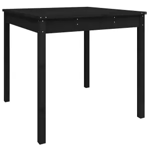 Berkfield Garden Table Black 82.5x82.5x76 cm Solid Wood Pine