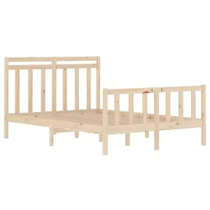 Berkfield Bed Frame Solid Wood 135x190 cm 4FT6 Double