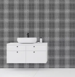 Arthouse Country Tartan Charcoal Wallpaper