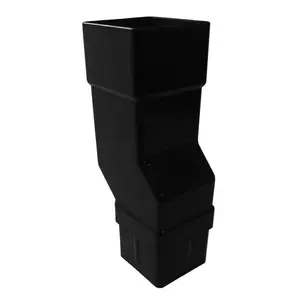 FreeFlow Black Square Downpipe Offset Mini Bend, Rain Water Systems