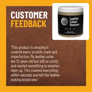 Scratch Doctor Leather Colour Restorer, Recolouring Balm for faded and worn leather 250ml Light Cream