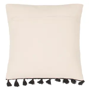 furn. Radiance Tufted Cotton Tasselled Feather Filled Cushion