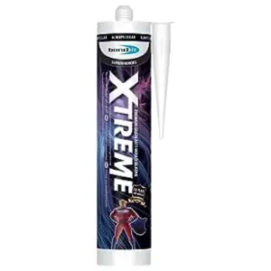 Bond It Xtreme White Anti-Mould Silicone Sealant EU3 Cartridge 310ml BDSANXWH(N) (Pack of 3)