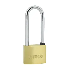 Timco - Brass Padlock Long Shackle (Size 40mm - 1 Each)