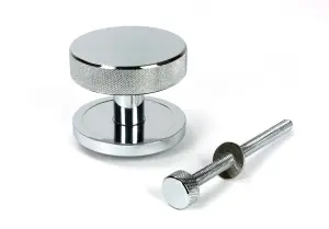 From The Anvil Polished Chrome Brompton Centre Door Knob (Plain)