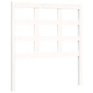 Berkfield Bed Frame with Headboard White 100x200 cm Solid Wood