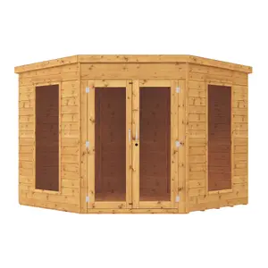 Mercia Corner 8x8 ft with Double door & 2 windows Flat Wooden Summer house