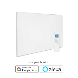 Mirrorstone 1200W Nexus Wi-Fi Infrared Heating Panel With White Frame For Ceiling Installation (With Suspension Kit)