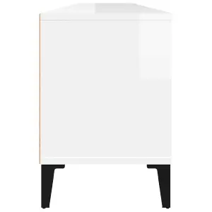 Berkfield TV Cabinet High Gloss White 150x30x44.5 cm Engineered Wood