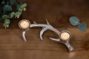 Silver Stag Tealight Candle Holder