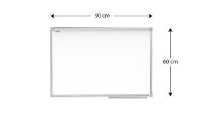 ALLboards Whiteboard dry erase magnetic surface aluminium frame 90x60 cm CLASSIC A7