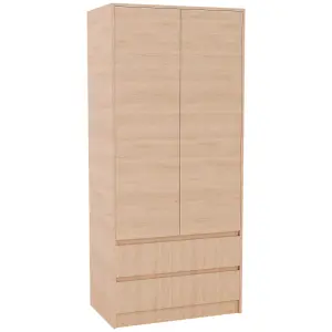 Vida Designs Denver 2 Door Wardrobe With Drawers, Pine (2)