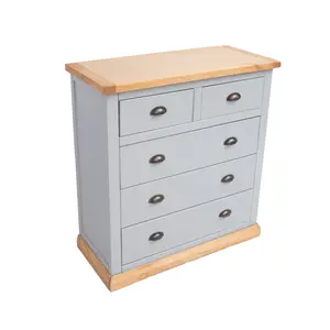 Bomporto 5 Drawer Chest of Drawers Brass Cup Handle