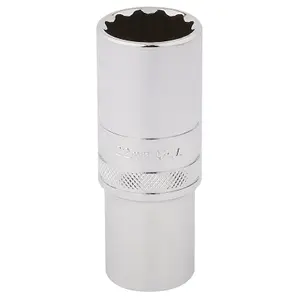 Draper 1/2" Square Drive Hi-Torq 12 Point Deep Socket 22mm 33788