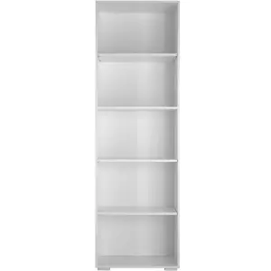 Bookshelf Lexi - Bookcase with 5 shelves - white