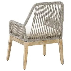 Set of 2 Garden Chairs with Cushions OLBIA Beige