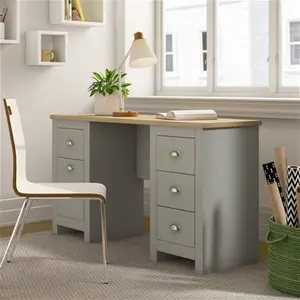 Leyla Desk Zipcode Design Colour: Grey