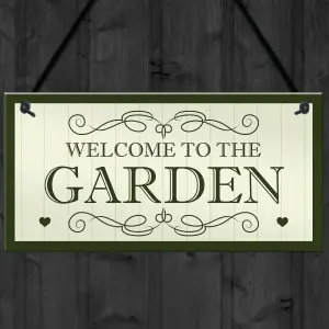 Welcome To The Garden Sign Hanging Plaque New Home Gift Friendship Gift Home Decor