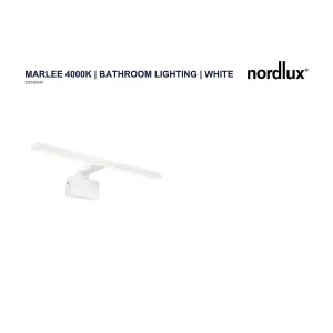 Nordlux Marlee Indoor Bathroom Wall Light in White (Height) 3.8cm