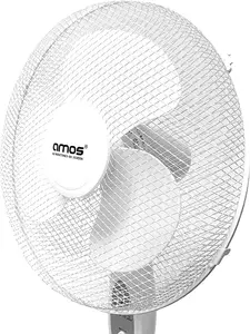 AMOS 16 Inch Pedestal Fan Oscillating Control 3-speed Settings Adjustable Height Portable Indoor Cooling Solution